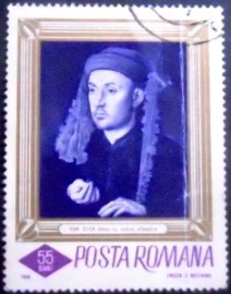 Selo postal da Romênia de 1966 The Man with the Blue Cap
