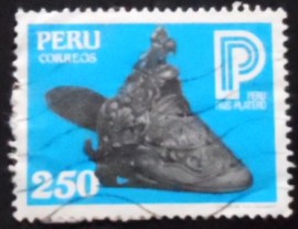 Selo postal do Peru de 1983 Horseman´s Ornamental Silver shoe