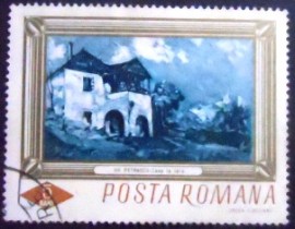 Selo postal da Romênia de 1966 Country House