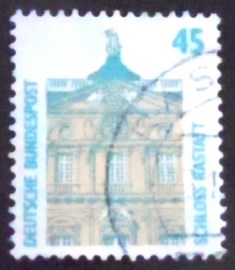 Selo postal da Alemanha de 1990 Rastatt Castle