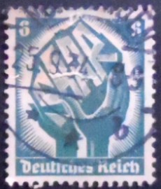 Selo postal da Alemanha Reich de 1934 Two hands holding