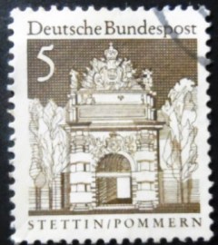 Selo postal da Alemanha de 1966 Berlin Gate