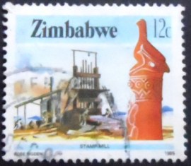 Selo postal DO Zimbábue DE 1985 Stamp mill