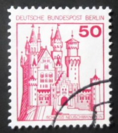 Selo postal da Alemanha de 1977 Neuschwanstein Castle