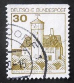 Selo postal da Alemanha de 1977 Ludwigstein Castle