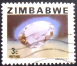 Selo postal do Zimbabwe de 1980 Amethyst