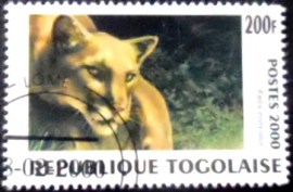 Selo postal do Togo de 2000 Puma