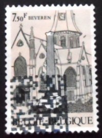 Selo  postal da Bélgica de 1982 Pillory of Beveren