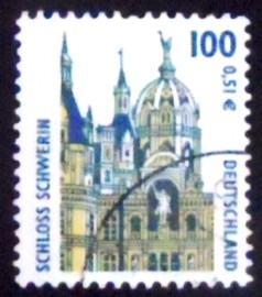 Selo postal da Alemanha de 2001 Schwerin castle