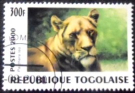 Selo postal do Togo de 2000 Lion