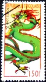 Selo postal do Togo de 2000 Views of dragon