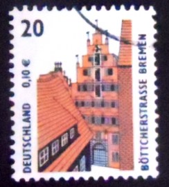 Selo postal da Alemanha de 2001 Böttcherstreet