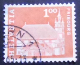 Selo postal da Suiça de 1960 Townhall