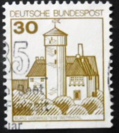 Selo postal da Alemanha de 1977 Ludwigstein Castle