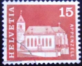 Selo postal da Suiça de 1968 St. Mauritius Church