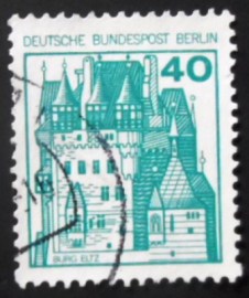 Selo postal da Alemanha de 1977 Eltz Castle