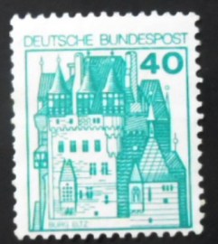 Selo postal da Alemanha de 1977 Eltz Castle M
