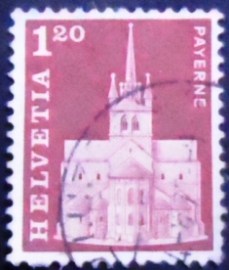 Selo postal da Suiça de 1968 Abbey Church