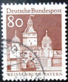 Selo postal da Alemanha de 1967 Ellingen Gate