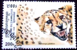 Selo postal do Cambodja de 1998 Cheetah