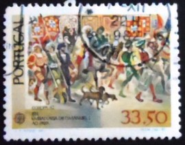 Selo postal de Portugal de 1982 Embassy of King Manuel to Pope Leo X