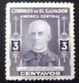 Selo postal de El Salvador de 1947 Juan Bertis