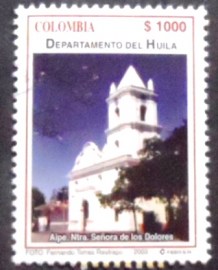 Selo postal da Colômbia de 2003 Church of Our Lady of Sorrows