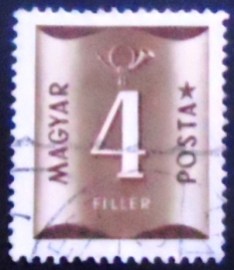 Selo postal da Hungria de 1951 Postage due 4
