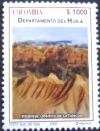 Selo postal da Colômbia de 2003 Tatacoa desert