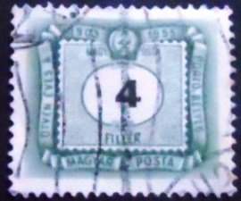 Selo postal da Hungria de 1953 Postage due 4
