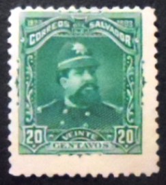 Selo postal de El Salvador de 1893 General Carlos Ezeta