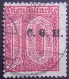 Selo da Alemanha Reich de 1920 Official Stamp with figures 21 10