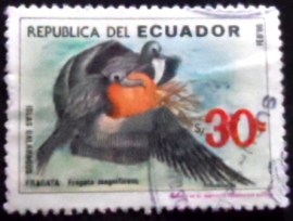 Selo postal do Equador de 1986 Magnificent Frigatebird