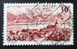 Selo postal da Alemanha Sarre de 1951 St. Arnual