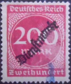 Selo da Alemanha Reich de 1923 Official Stamp 200