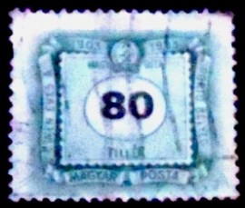 Selo postal da Hungria de 1953 Postage due
