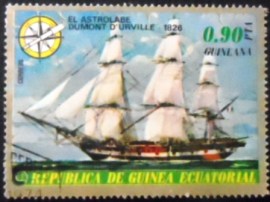 Selo postal da Guiné Equatorial de 1976 Astrolabe