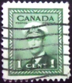 Selo postal do Canadá de 1942 King George VI War 1c