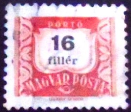 Selo postal da Hungria de 1965 Postage due 16