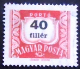 Selo postal da Hungria de 1965 Postage due 40