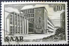 Selo postal da Alemanha Sarre de 1953 Ludwigs High School