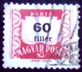 Selo postal da Hungria de 1965 Postage due