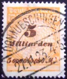 Selo da Alemanha Reich de 1923 Value in Milliarden 5