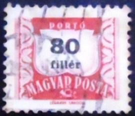 Selo postal da Hungria de 1965 Postage due