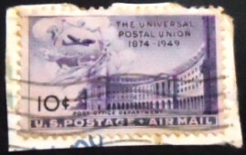 Selo postal dos Estados Unidos de 1949 Post Office Department Building