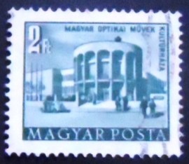Selo postal da Hungria de 1958 Hungarian Optical Works