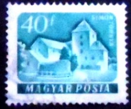 Selo postal da Hungria de 1961 Simontornya