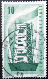 Selo postal da Alemanha de 1956 Rebuilding Europe