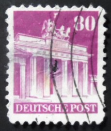 Selo postal da Alemanha de 1951 Brandenburg Gate
