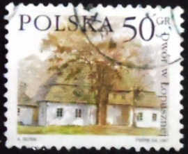 Selo postal da Polônia de 1997 Manor house in Lopuszna